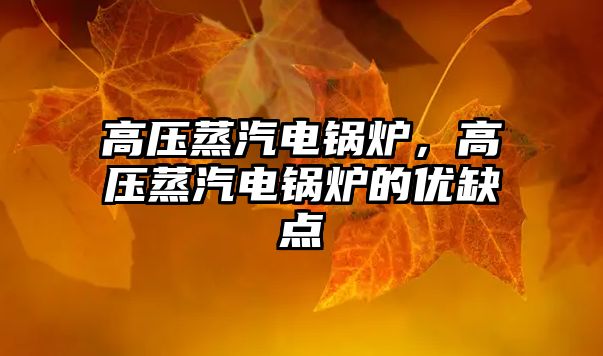 高壓蒸汽電鍋爐，高壓蒸汽電鍋爐的優(yōu)缺點(diǎn)