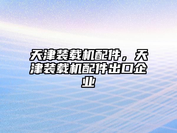 天津裝載機配件，天津裝載機配件出口企業(yè)