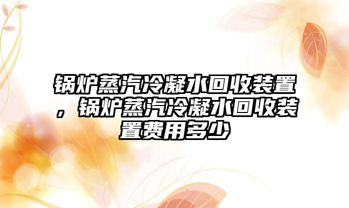 鍋爐蒸汽冷凝水回收裝置，鍋爐蒸汽冷凝水回收裝置費(fèi)用多少