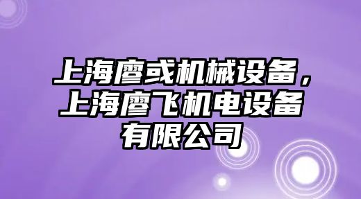 上海廖或機(jī)械設(shè)備，上海廖飛機(jī)電設(shè)備有限公司