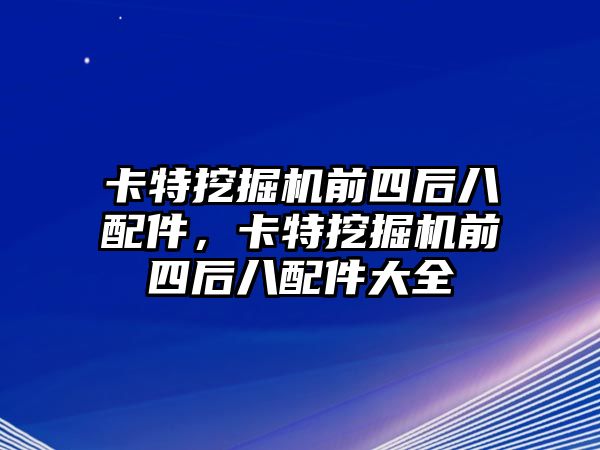 卡特挖掘機前四后八配件，卡特挖掘機前四后八配件大全