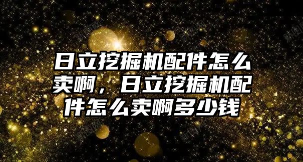 日立挖掘機(jī)配件怎么賣啊，日立挖掘機(jī)配件怎么賣啊多少錢