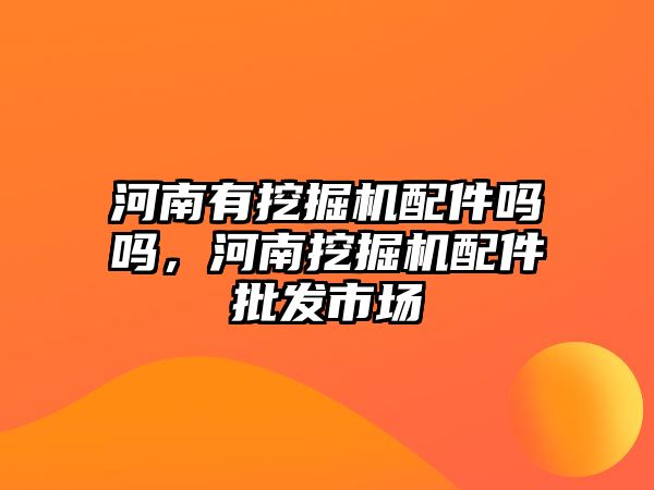 河南有挖掘機(jī)配件嗎嗎，河南挖掘機(jī)配件批發(fā)市場