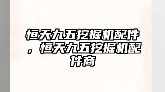 恒天九五挖掘機配件，恒天九五挖掘機配件商