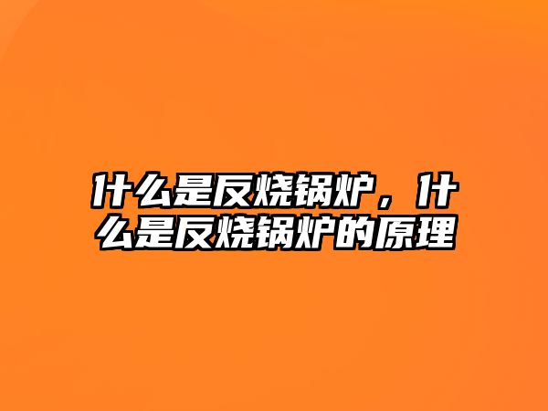 什么是反燒鍋爐，什么是反燒鍋爐的原理