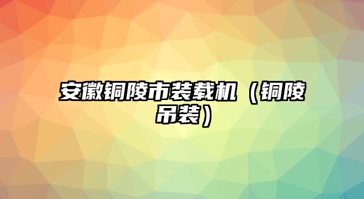 安徽銅陵市裝載機（銅陵吊裝）