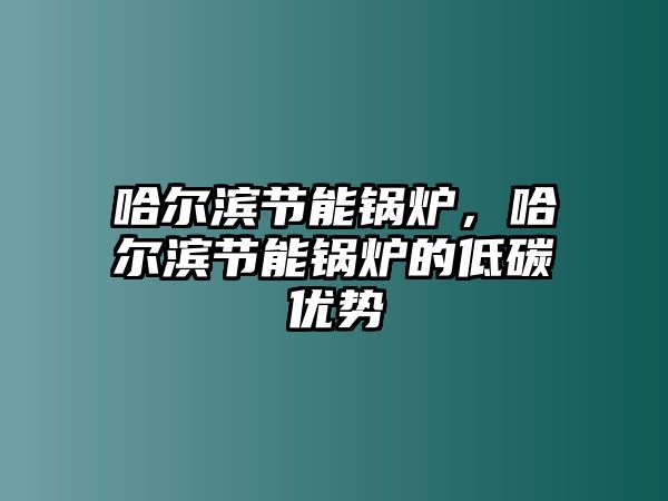 哈爾濱節(jié)能鍋爐，哈爾濱節(jié)能鍋爐的低碳優(yōu)勢