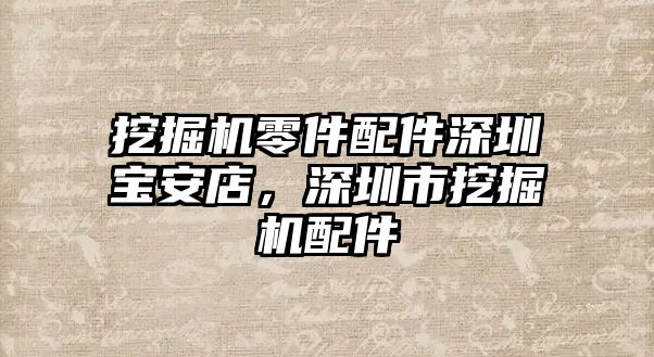 挖掘機(jī)零件配件深圳寶安店，深圳市挖掘機(jī)配件