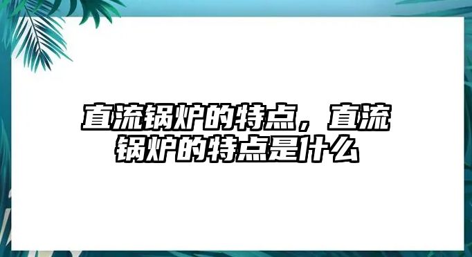 直流鍋爐的特點，直流鍋爐的特點是什么