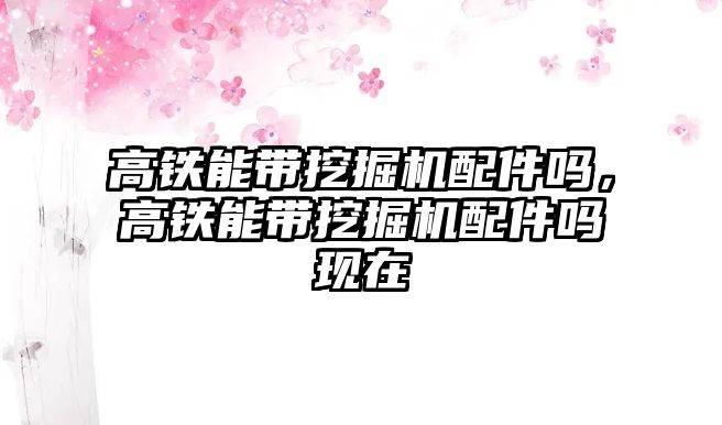 高鐵能帶挖掘機配件嗎，高鐵能帶挖掘機配件嗎現(xiàn)在