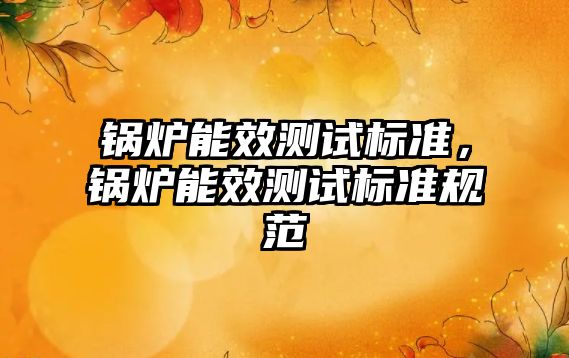 鍋爐能效測試標準，鍋爐能效測試標準規(guī)范