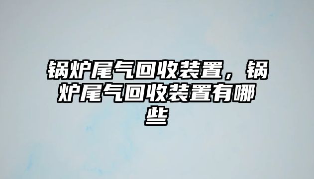 鍋爐尾氣回收裝置，鍋爐尾氣回收裝置有哪些