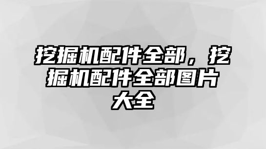 挖掘機(jī)配件全部，挖掘機(jī)配件全部圖片大全