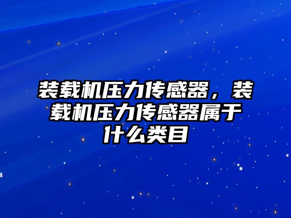 裝載機壓力傳感器，裝載機壓力傳感器屬于什么類目