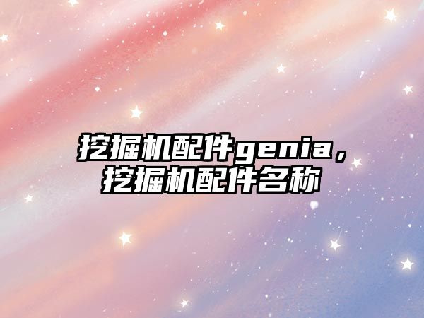 挖掘機配件genia，挖掘機配件名稱