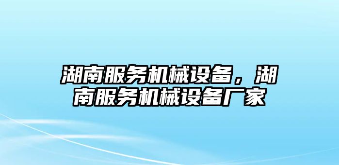 湖南服務(wù)機(jī)械設(shè)備，湖南服務(wù)機(jī)械設(shè)備廠家