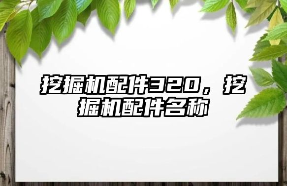 挖掘機配件320，挖掘機配件名稱