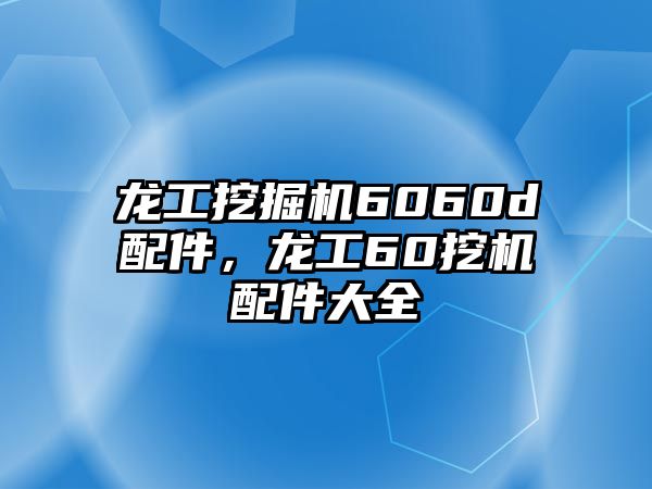 龍工挖掘機6060d配件，龍工60挖機配件大全