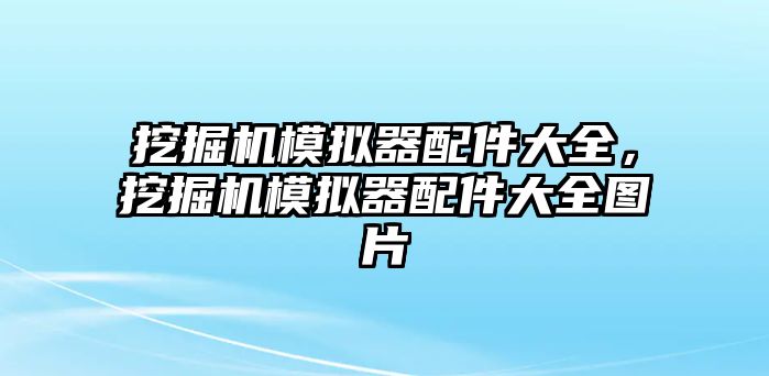 挖掘機模擬器配件大全，挖掘機模擬器配件大全圖片