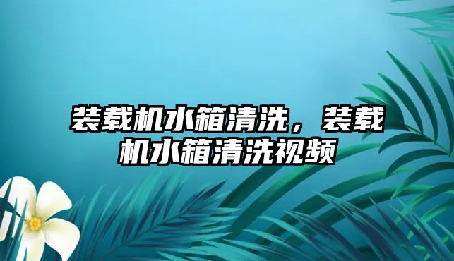 裝載機水箱清洗，裝載機水箱清洗視頻