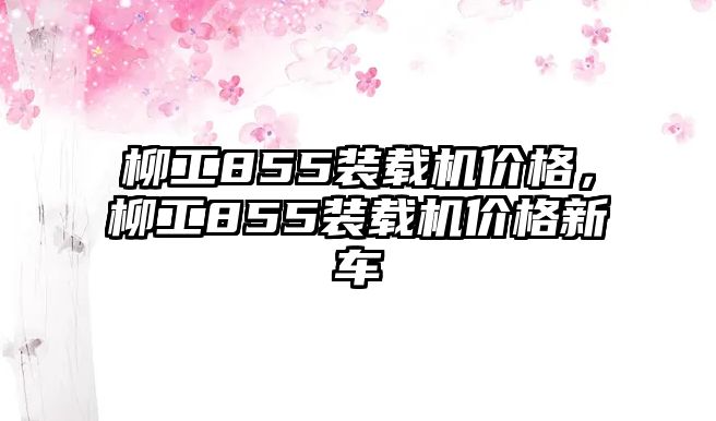 柳工855裝載機(jī)價(jià)格，柳工855裝載機(jī)價(jià)格新車