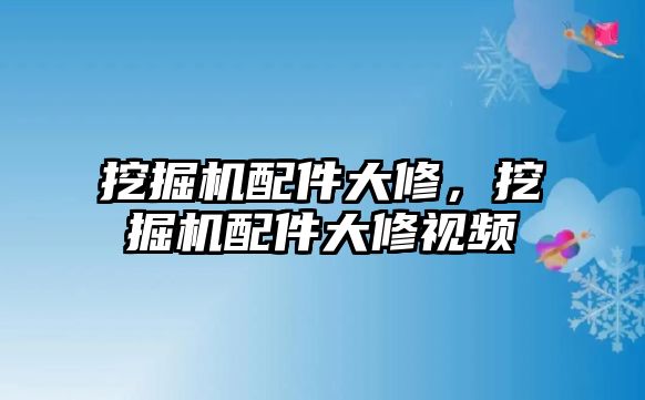 挖掘機配件大修，挖掘機配件大修視頻