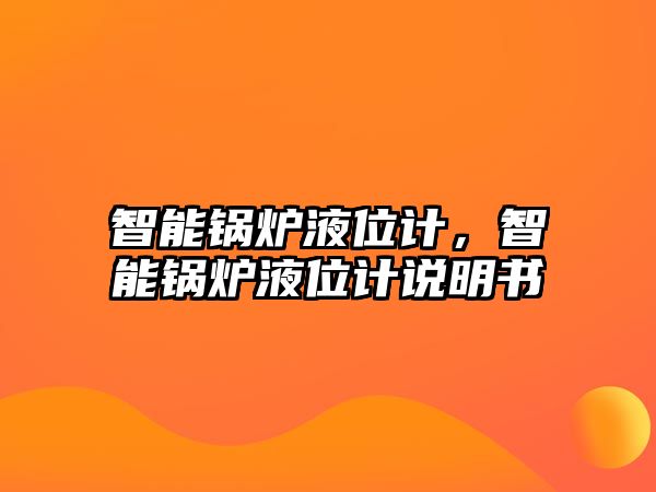 智能鍋爐液位計(jì)，智能鍋爐液位計(jì)說明書