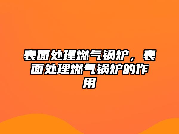 表面處理燃氣鍋爐，表面處理燃氣鍋爐的作用