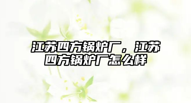 江蘇四方鍋爐廠，江蘇四方鍋爐廠怎么樣