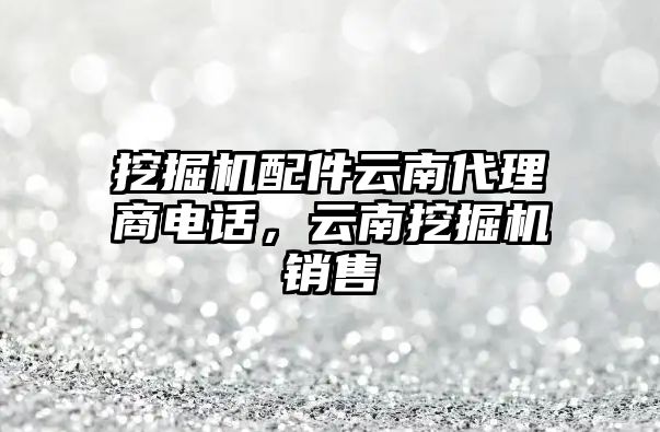 挖掘機配件云南代理商電話，云南挖掘機銷售