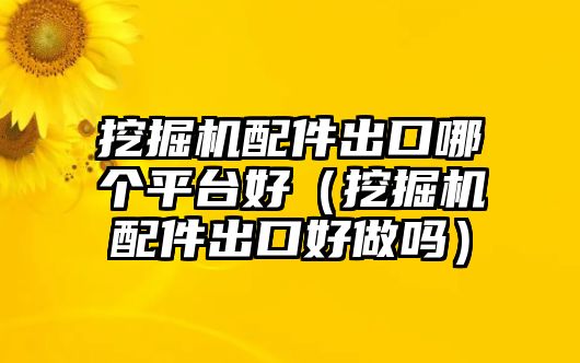 挖掘機(jī)配件出口哪個(gè)平臺(tái)好（挖掘機(jī)配件出口好做嗎）