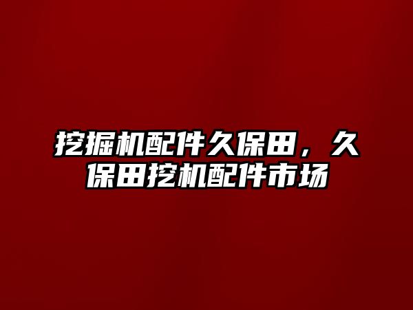 挖掘機配件久保田，久保田挖機配件市場