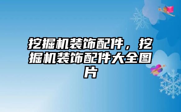 挖掘機裝飾配件，挖掘機裝飾配件大全圖片