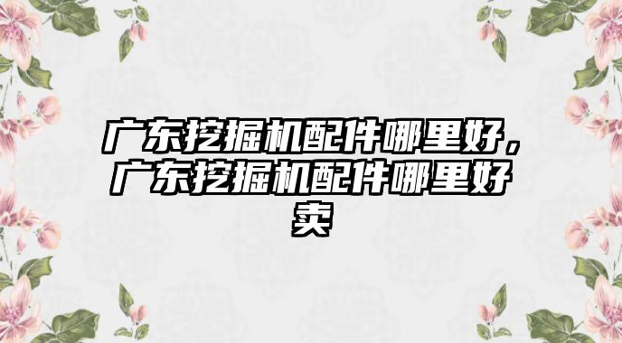 廣東挖掘機(jī)配件哪里好，廣東挖掘機(jī)配件哪里好賣