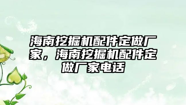 海南挖掘機配件定做廠家，海南挖掘機配件定做廠家電話