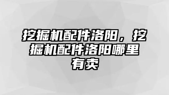 挖掘機(jī)配件洛陽，挖掘機(jī)配件洛陽哪里有賣