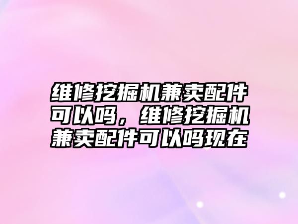 維修挖掘機兼賣配件可以嗎，維修挖掘機兼賣配件可以嗎現(xiàn)在