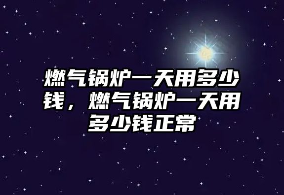 燃?xì)忮仩t一天用多少錢，燃?xì)忮仩t一天用多少錢正常