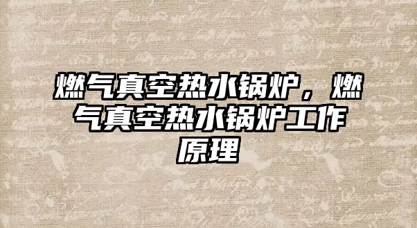 燃?xì)庹婵諢崴仩t，燃?xì)庹婵諢崴仩t工作原理