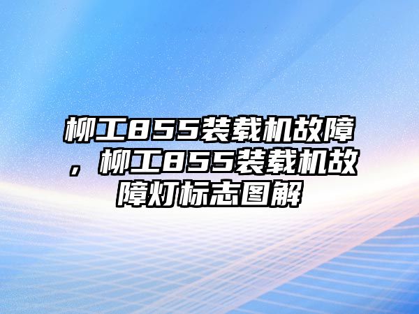 柳工855裝載機(jī)故障，柳工855裝載機(jī)故障燈標(biāo)志圖解