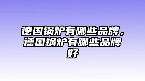 德國鍋爐有哪些品牌，德國鍋爐有哪些品牌好