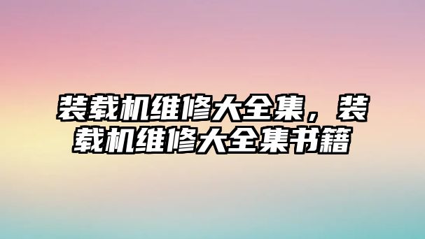 裝載機(jī)維修大全集，裝載機(jī)維修大全集書籍