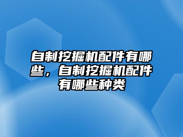 自制挖掘機配件有哪些，自制挖掘機配件有哪些種類