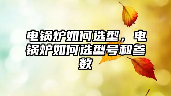 電鍋爐如何選型，電鍋爐如何選型號(hào)和參數(shù)