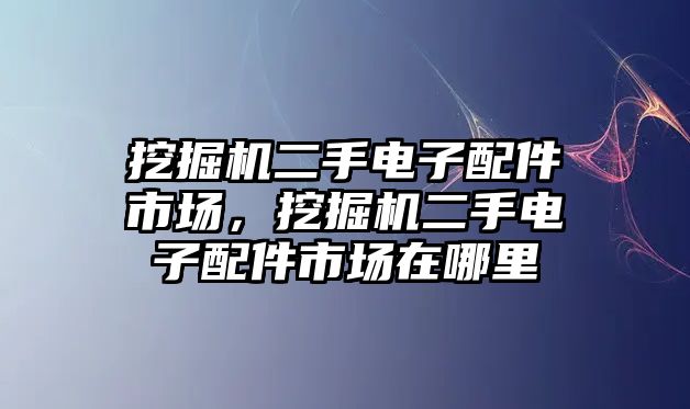 挖掘機(jī)二手電子配件市場(chǎng)，挖掘機(jī)二手電子配件市場(chǎng)在哪里