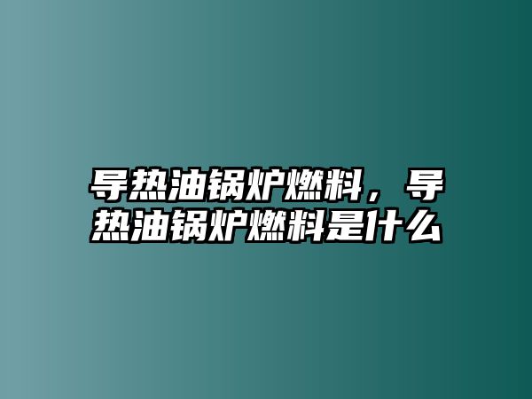 導(dǎo)熱油鍋爐燃料，導(dǎo)熱油鍋爐燃料是什么