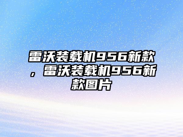 雷沃裝載機(jī)956新款，雷沃裝載機(jī)956新款圖片