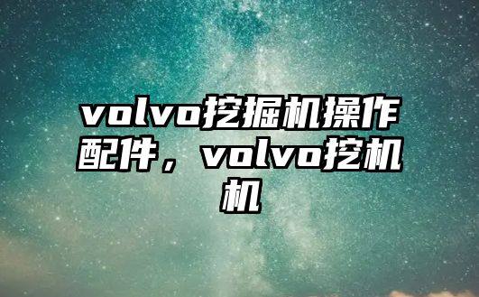 volvo挖掘機(jī)操作配件，volvo挖機(jī)機(jī)