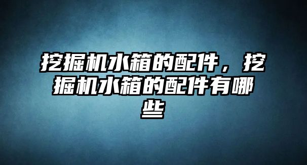 挖掘機水箱的配件，挖掘機水箱的配件有哪些