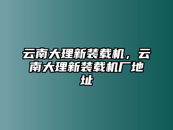 云南大理新裝載機，云南大理新裝載機廠地址